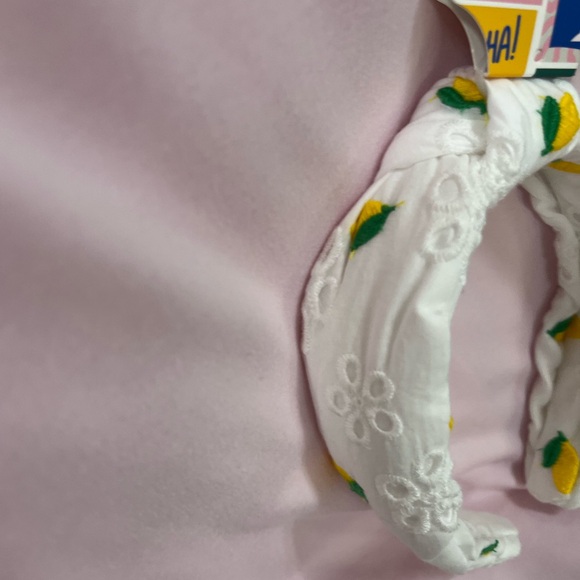 NWT ⚜️🍋⚜️ Piper K Gorgeous Satin Lemon Print Headband - Picture 8 of 10